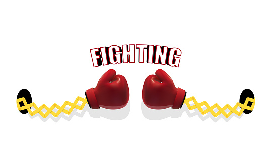 Creative vector illustration for fighting and provoking.