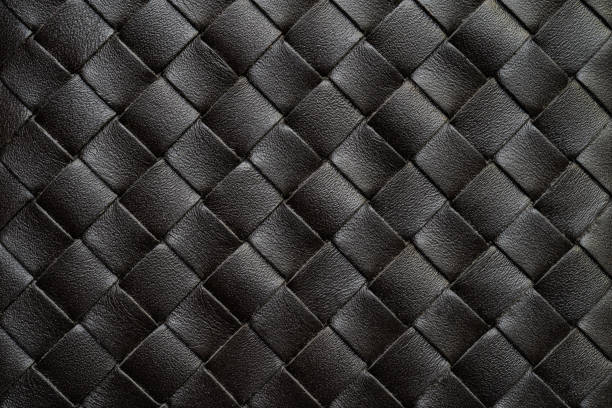 istock Black Weaving leather or basketry texture background. 1281191588