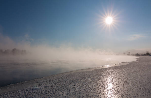 istock Winter bank of the Angara River 1281193532