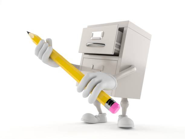 istock Archives character holding pencil 1281194437