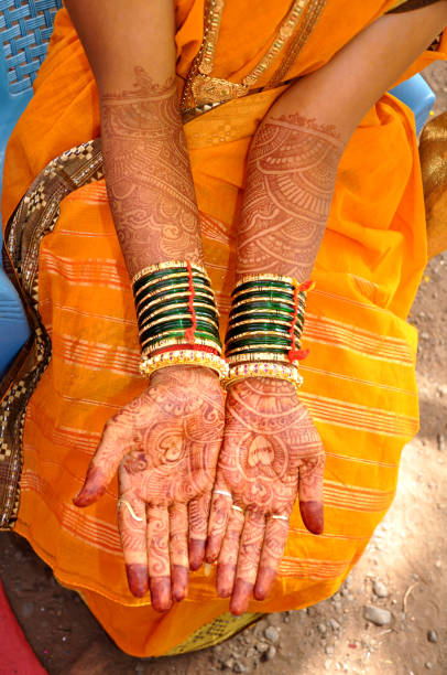 istock The design of mehndi 1281197476
