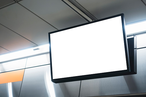 Simulación LCD Pantalla Digital Medios Interior edificio público photo