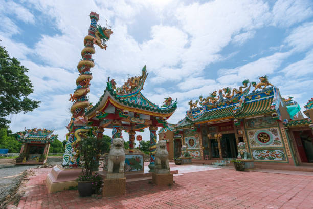 istock Chinese style shrine with beautiful and unique architecture 1281204681