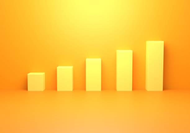 istock 3d rendering of empty yellow orange abstract minimal. Business concept background. Scene for advertising, showcase, technology, banner, economy, investment, presentation. Illustration. Product display 1281215644