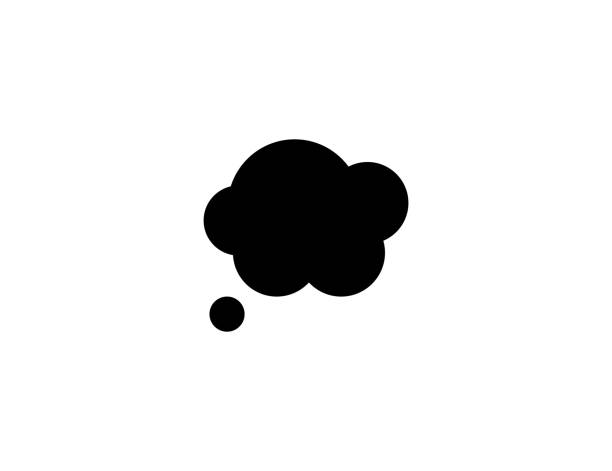 ikona dymek myśli. symbol izolowanego bańki myślowej - wektor - thinking thought bubble thought cloud clip art stock illustrations