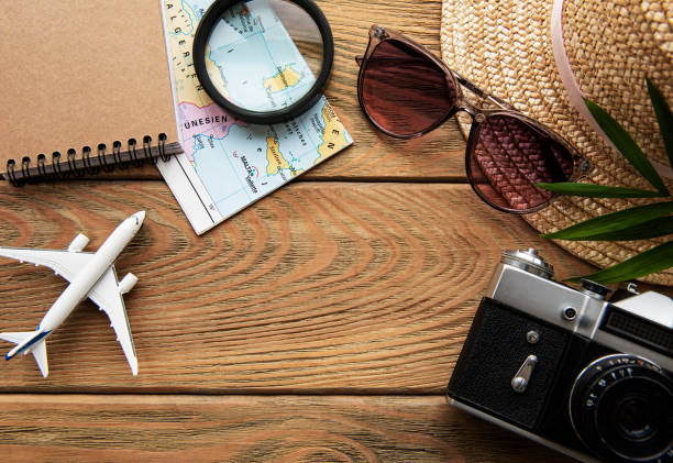 istock Summer holiday background. Travel concept 1281221141