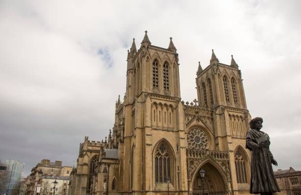 istock Old historic architecture of Bristol cathedral 1281225567