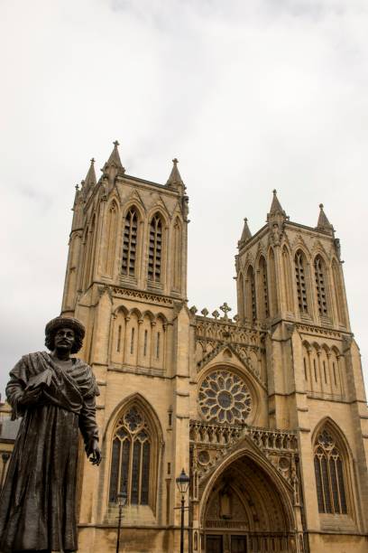 istock Old historic architecture of Bristol cathedral 1281225621
