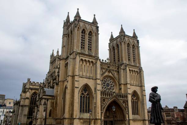 istock Old historic architecture of Bristol cathedral 1281225664