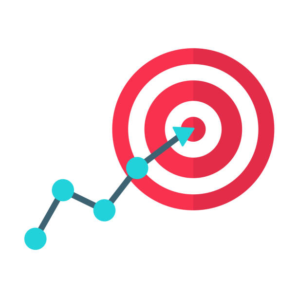 istock Target icon An arrow that is placed in the middle of the target. Business goal concept. 1281230322