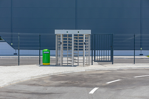 Turnstile Gate Access Control Entrance to Factory
