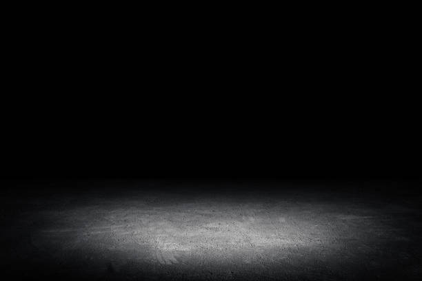 istock Studio dark room concrete floor grunge texture background. 1281234977