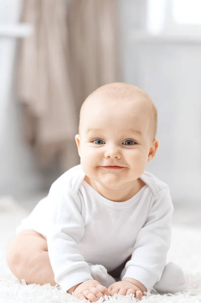 istock Portrait of a crawling baby 1281239775