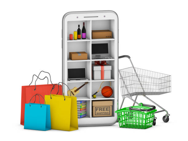 istock Online shopping concept on smartphone 1281241357