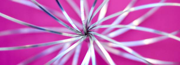 istock Disfocused blurred purple and silver texture paper background, banner. Copy space. 1281242215