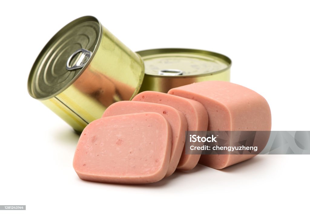 Ham sausage package Ham sausage package on white background Can Stock Photo