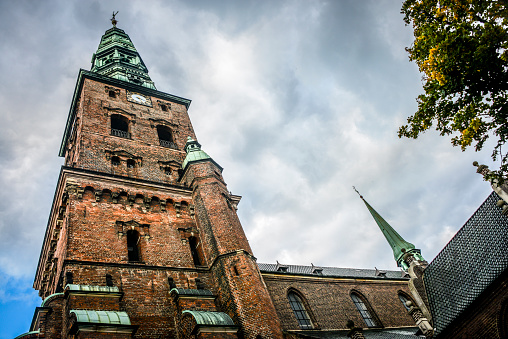 Tower Of St Nicholas Church In Copenhagen, Denmark