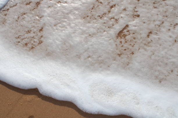 istock waves on the sand in a desert  beach 1281245951