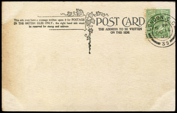 vintage postkarte aus london, uk in den frühen 1900er jahren geschickt, ein sehr guter hintergrund für jede verwendung der historischen postkartenkommunikation. - 1905 stock-fotos und bilder