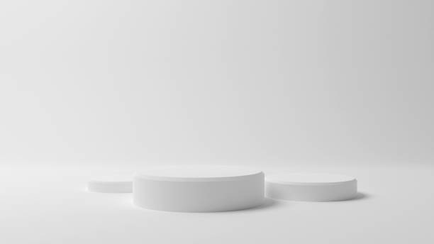 istock Classy White Showcase Podium composition, Scene to show products 1281251366