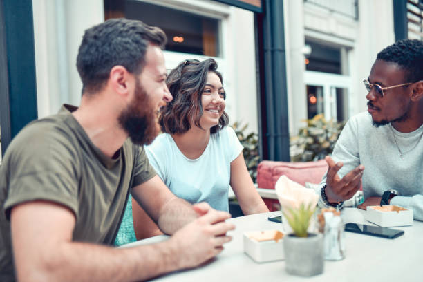 Coffee Reunion For Multiethnic Friends