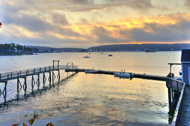 istock Harbor at sunrise-Booth Bay Harbor,  Maine 1281255862
