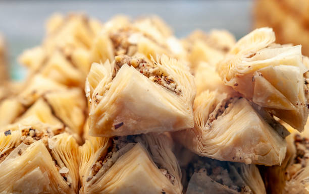 istock Baklava pieces on display - Close-up view 1281255917