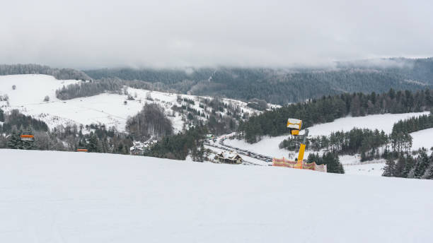 istock Panoramic winter view of Beskid Sadecki mountains 1281259055