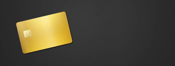 istock Gold credit card on a black background 1281260013