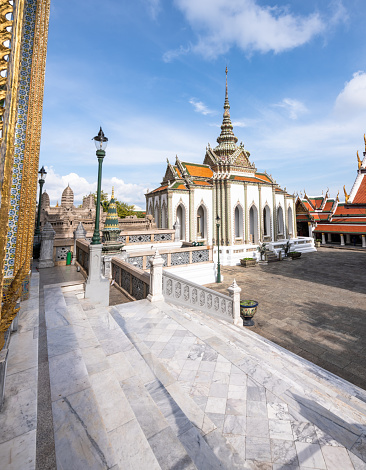 Bankgok Thailand.  Ubosoth Wat Phra Kaew temple Grand Palace Bangkok Thailand.