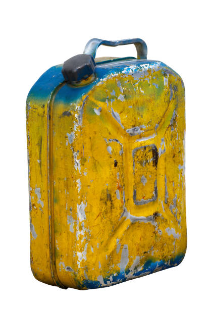 istock An old metal gas canister. Isolated object on a white background 1281270560