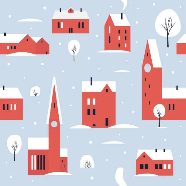 Vector illustration of Seamless pattern for winter, new year and christmas theme.