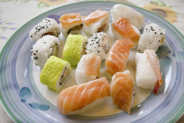 istock variety of japanese sushi 1281272109