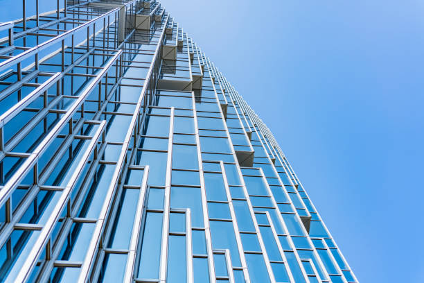 istock Architecture details Modern Building Glass facade Business background 1281273346