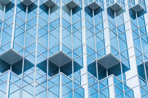 istock Architecture details Modern Building Glass facade Business background 1281273635