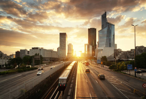 istock Paris LaDefense at sunset, France 1281276698