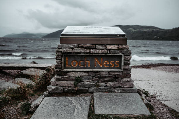 Loch Ness Sign stock photo