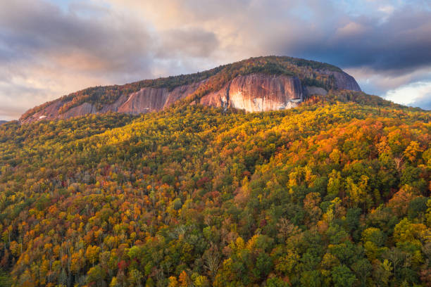 looking glass rock, north carolina, usa - looking glass rock imagens e fotografias de stock