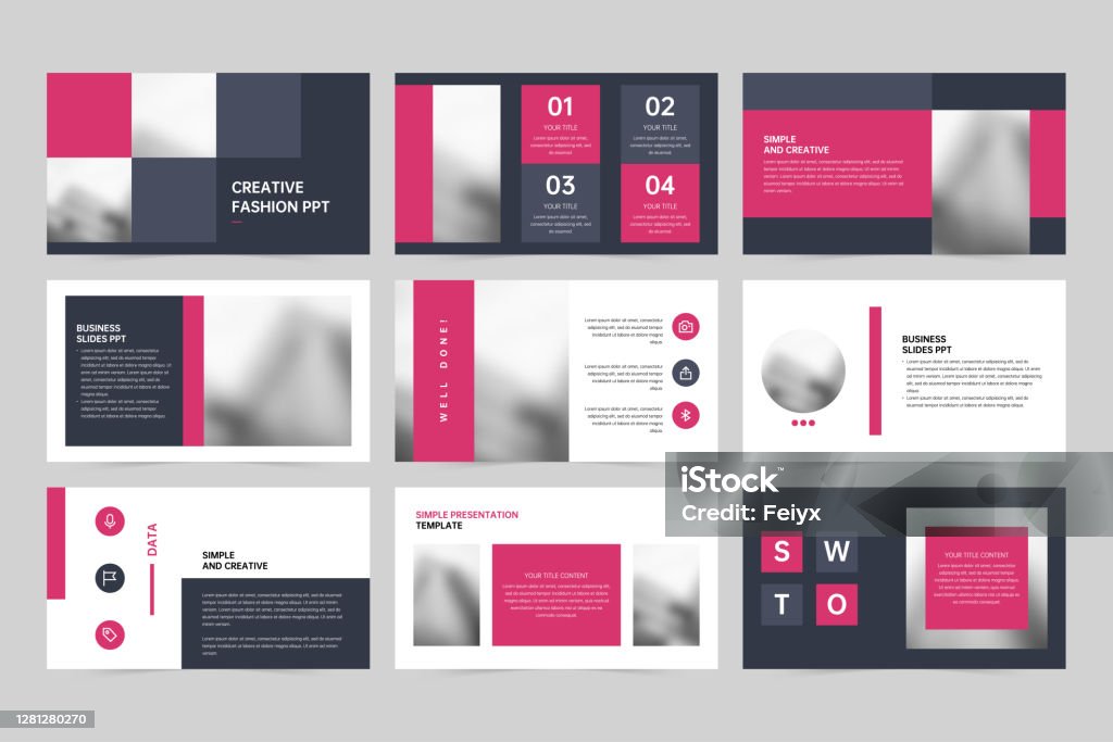 Company Simple Presentation Ppt Template Stock Illustration - Download  Image Now - Template, Slide Show, Plan - Document - iStock