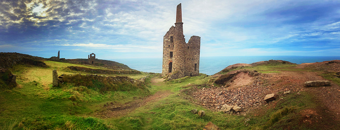 Wheal Owles, an abandoned 19th century Cornish tin mine, Botallack, Cornwall, UK.