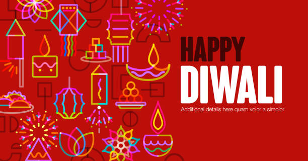Diwali Greeting Geometric icon Diwali Greeting, Diwali ,festival of lights, Hindu festival, Hindu, goddess lakshmi images stock illustrations