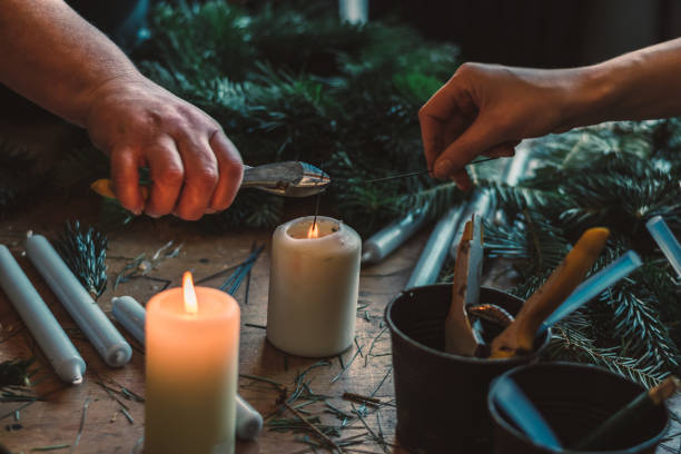 istock preparation and creation of christmas advent wreath from natural components 1281290909