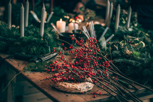 istock christmas advent wreath craft with red candles made from natural components 1281291504