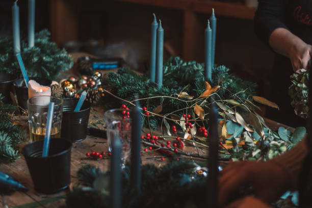 istock christmas advent wreath craft with red candles made from natural components 1281291548