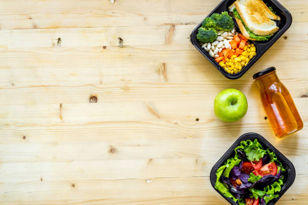 istock Restaurant food delivery. Take away lunch in boxes 1281291603
