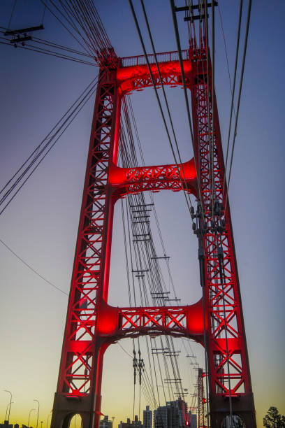 istock Silhouette Martial Pendant Bridge Candioti Over Santa Fe River Against Sky. 1281291886