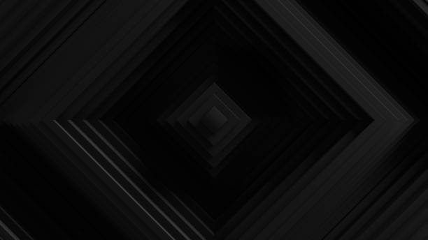 istock Abstract square blinds oscilation background. Minimal dark clean corporate backdrop. 3D walls wavy surface. Geometric elements displacement. 1281293103