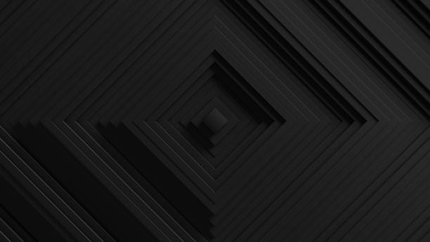 istock Abstract square blinds oscilation background. Minimal dark clean corporate backdrop. 3D walls wavy surface. Geometric elements displacement. 1281293119