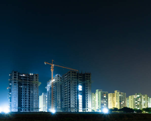 istock Construction site for high rise residential building 1281295002