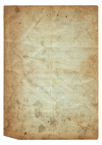 istock Old vintage rough paper with scratches and stains texture isolated 1281298354